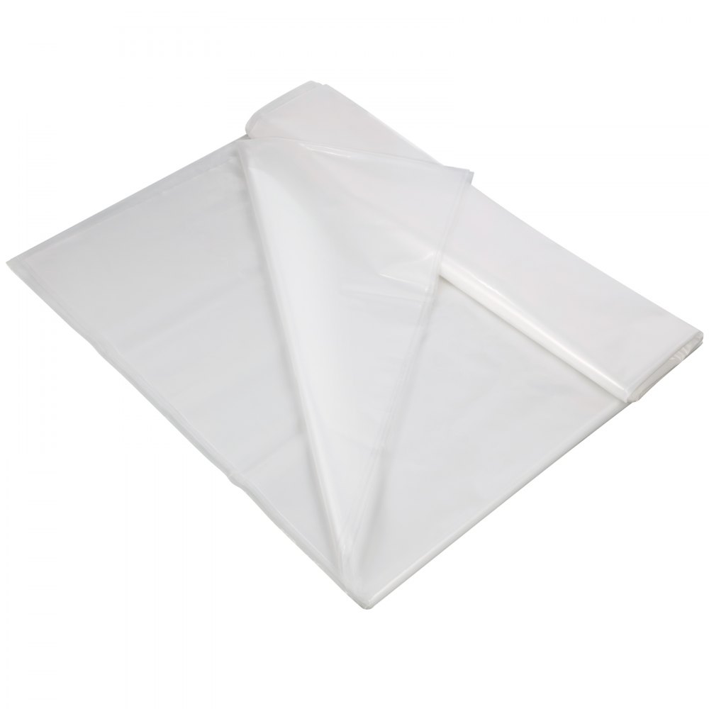 VEVOR kasfolie, 3,7 x 30,5 m, kunststoffolie, dikte 0,15 mm, tunnelfolie, kweekframefolie, polyethyleenafdekking, uv-bestendige folie voor tuinbouw, landbouw en agro-industrie