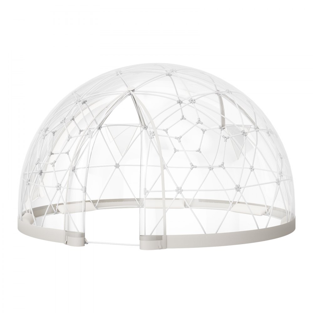 VEVOR Garden Dome Tent, 3,6 x 2,2 m Transparante Bubbeltent voor 4-7 Personen, Geodetische Koepelkas met Raam, PVC Tent voor Achtertuin, Terras, Camping, Feest, Bruiloft