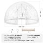 VEVOR 9.5FT Dome Bubble Tent Outdoor House Camping Shelter w/ Transparent Window