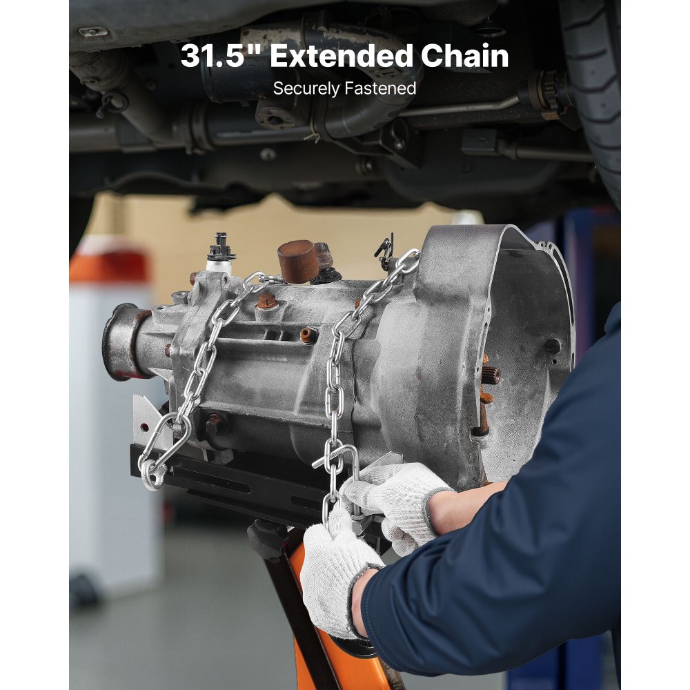 VEVOR transmissie-krikadapterbak, capaciteit 0,5 t, zware stalen krik voor auto met 1-1/5 inch verwijderbare zadelas, voor garage en reparatiewerkplaats, zwart