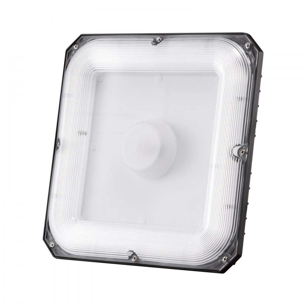 VEVOR 4-pack LED-luifelverlichting, 80W 8800lm 5000K daglicht, commerciële en industriële luifelverlichting voor buiten, 10,08 x 10,08 inch opbouwplafondverlichting voor tankstation, magazijn, garage, straat, winkel, IP65