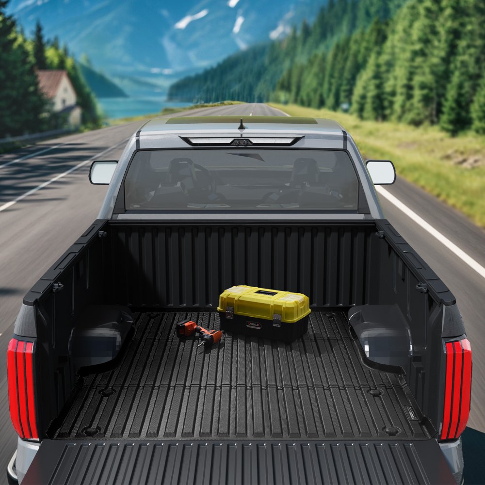 VEVOR Truck Bed Mat, Compatible with 2022-2024 Toyota Tundra, TPE Truck Bed Liner Mat Fits for 5.5 FT Bed, Thick and Heavy-Duty Bed Mat Car Accessories for All-Weather Protection, Prevent Slipping