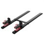 VEVOR palletvorken, 1814 kg capaciteit, klemvorkdrager, 1490 mm totale lengte, vorken met verstelbare stabilisatorstang voor tractoraccessoires, laadschop en compacte lader, zwart