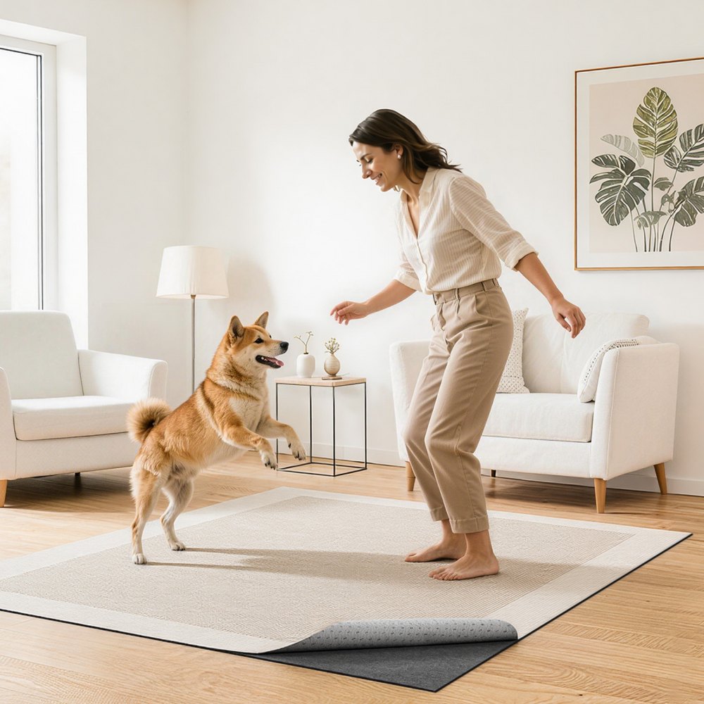 VEVOR tapijtonderlegger, antislipmat 1524 x 2133,6 x 3 mm, op maat te snijden, gemaakt van polyester en TPR met rubberen pad, antislip en waterdicht, universeel voor alle vloeren, lades en kofferbakken.