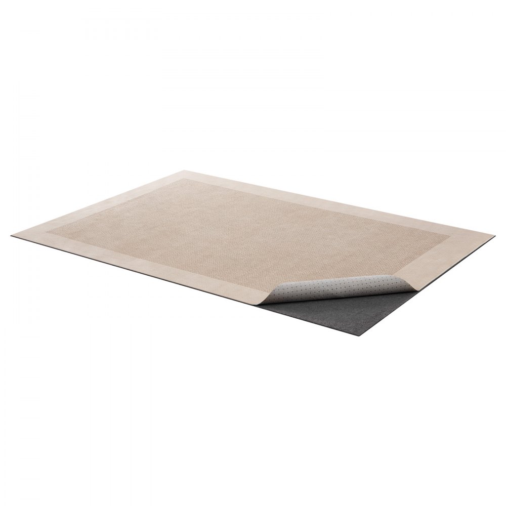 VEVOR tapijtonderlegger, antislipmat 1524 x 2133,6 x 3 mm, op maat te snijden tapijtstopper gemaakt van polyester en TPR met rubberen pad, antislip en waterdicht, universeel voor alle vloeren, lades en kofferbakken.