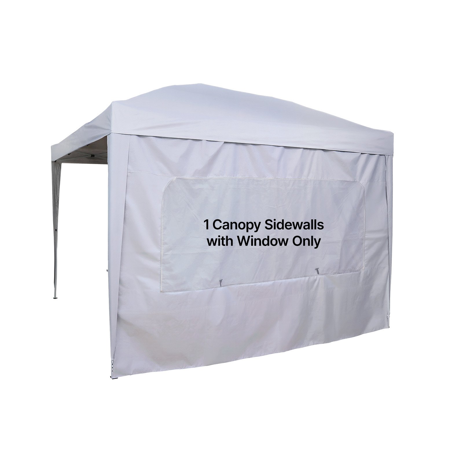 VEVOR 1x Zijpaneel voor Paviljoen, Zijpaneel voor een opvouwbaar paviljoen van 3 x 3 m, Waterdichte zijbekleding met zonwerende PU-coating, Inclusief ritssluiting en raam voor buitenevenementen en marktkramen, Wit