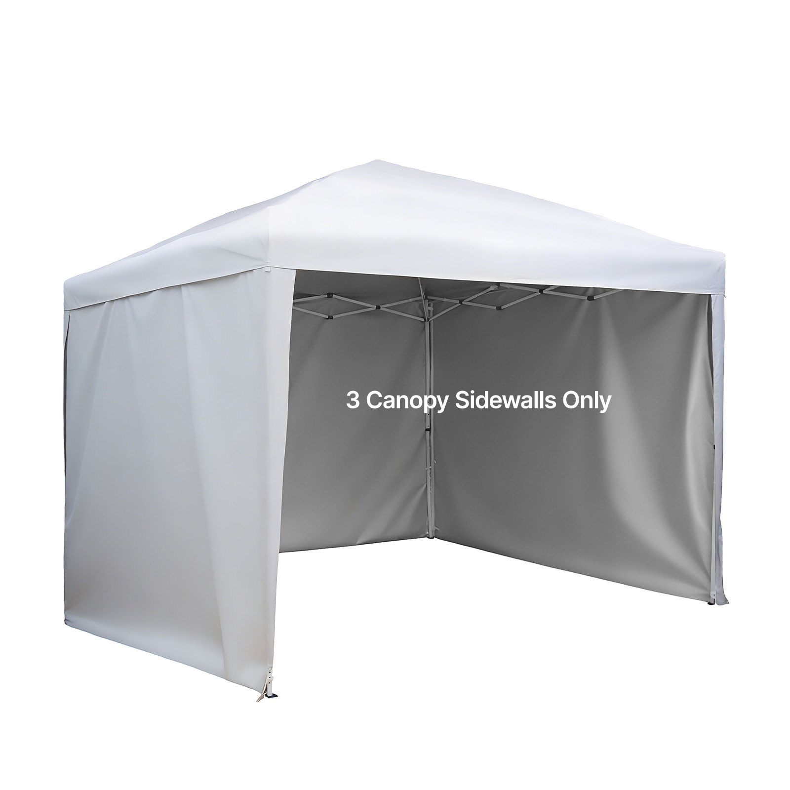 VEVOR 3x Zijpanelen voor Paviljoen, Zijpanelen voor een opvouwbaar paviljoen van 3 x 3 m, Waterdichte zijzeilen met zonwerende PU-coating, Zijpaneel met ritssluiting voor buitenevenementen en marktkramen, Wit