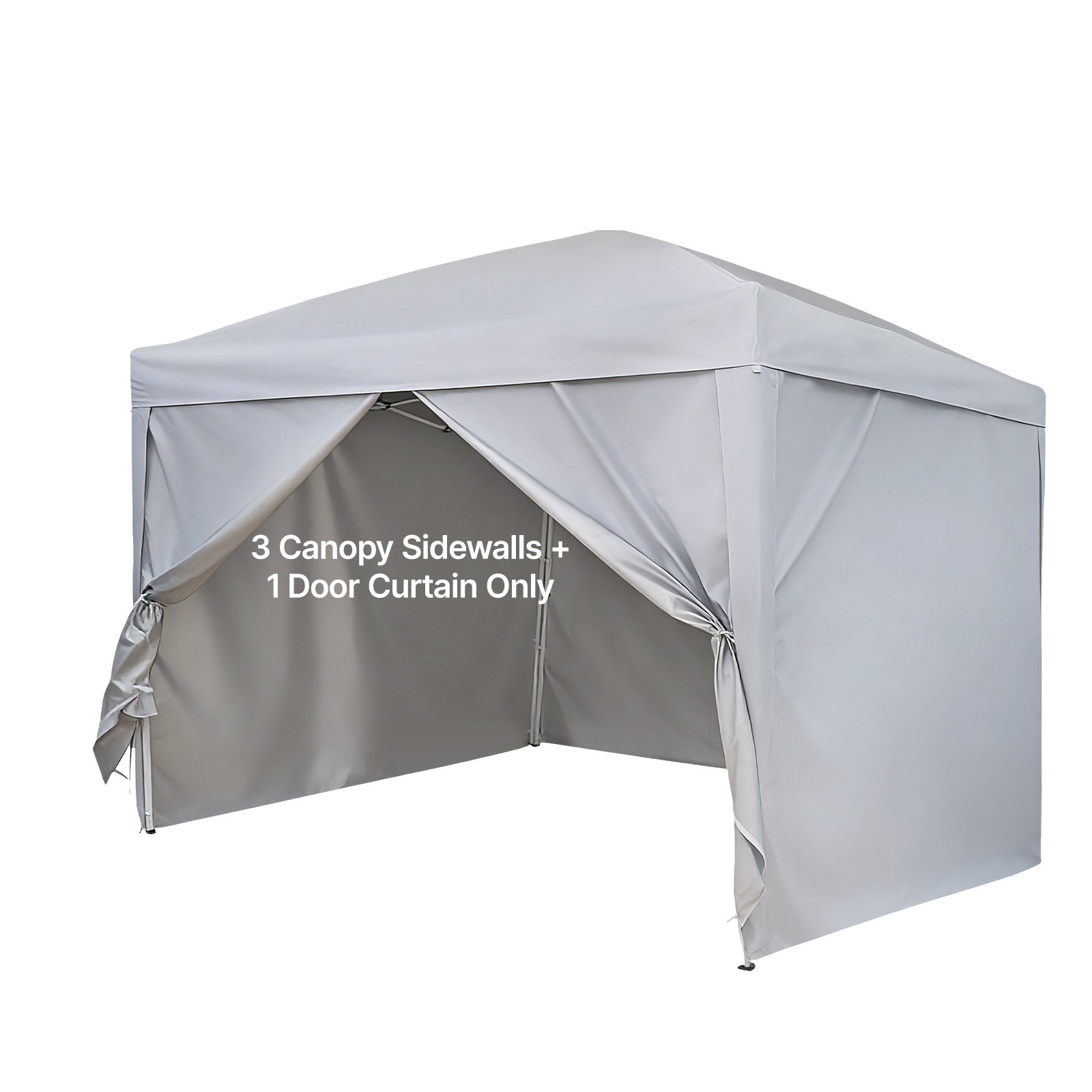 VEVOR 4 zijpanelen voor partytent, zijpanelen voor een opvouwbare partytent van 3 x 3 m, waterdichte zijzeilen met zonwerende PU-coating, zijpaneel met ritssluiting voor buitenactiviteiten en kamperen, wit