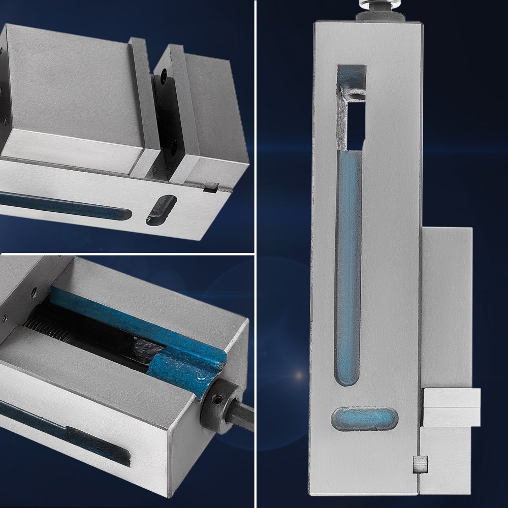 VEVOR vise, 30 mm jaw height, 100 mm jaw width, table vise, 19 kN max. clamping force, workbench vise, rotatable, made of steel, CNC machine tool accessory