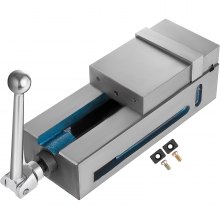 Husp screw clamp vice, 30 mm jaw height 100 mm jaw width table vice, 19 KN max. clamping force workbench vice, rotating vice made of steel, CNC machine tool accessories