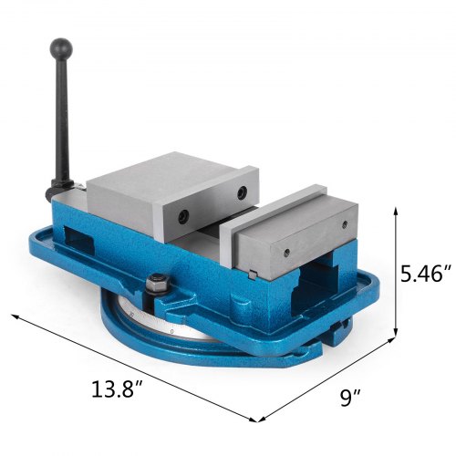 5" Milling Machine Lockdown Vise Swivel Base Acme screws 360 Degrees 24KN
