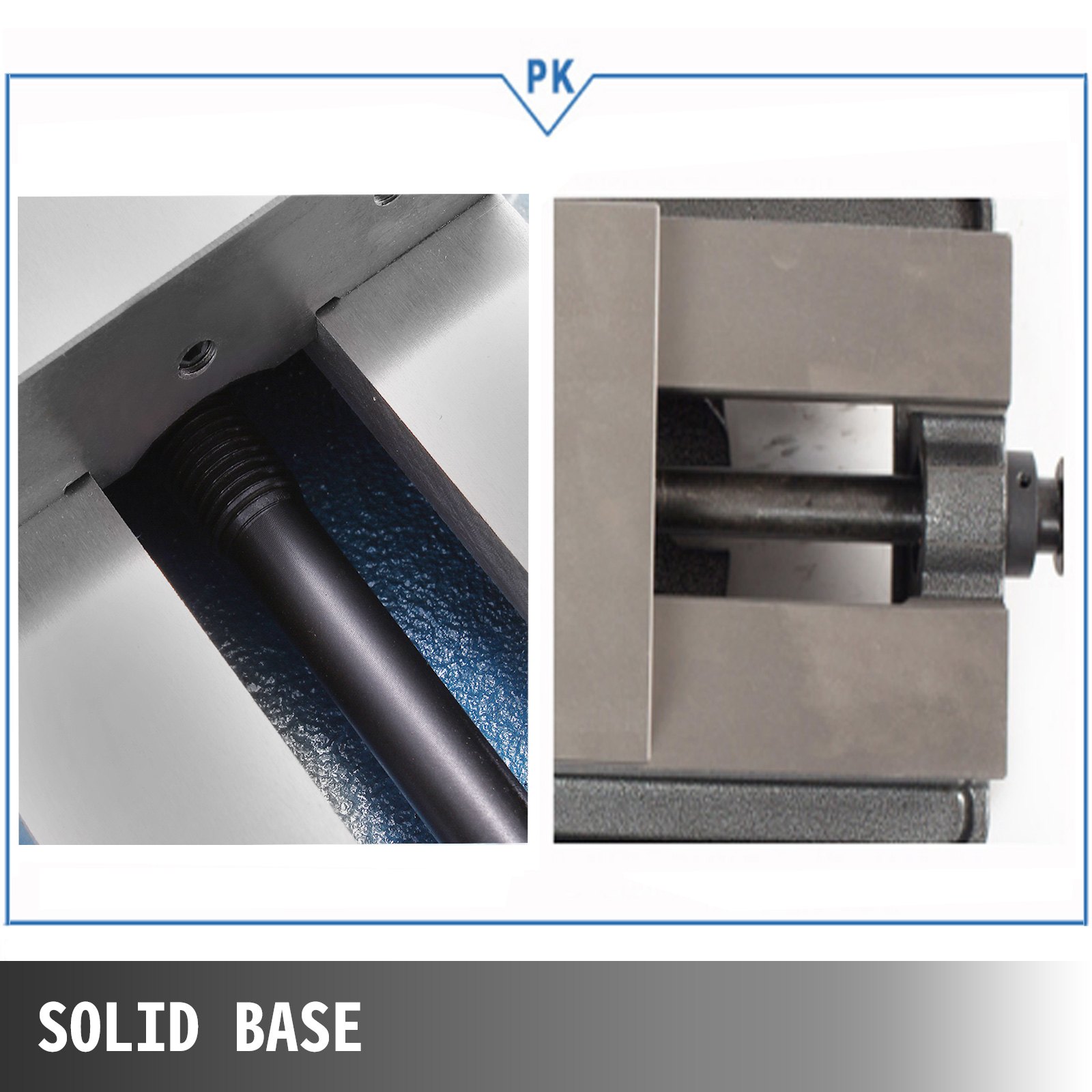 VEVOR Schroefklem Bankschroef 160 mm, Tafelbankschroef 160 mm, Bankklemmen 150 mm, Professionele gietijzeren bankschroef voor kolomboormachines met brede bekken