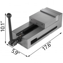 VEVOR screw clamp vise, 45 mm jaw height 150 mm jaw width table vise, 29 KN max. clamping force workbench vise, rotating vise made of steel, CNC machine tool accessories