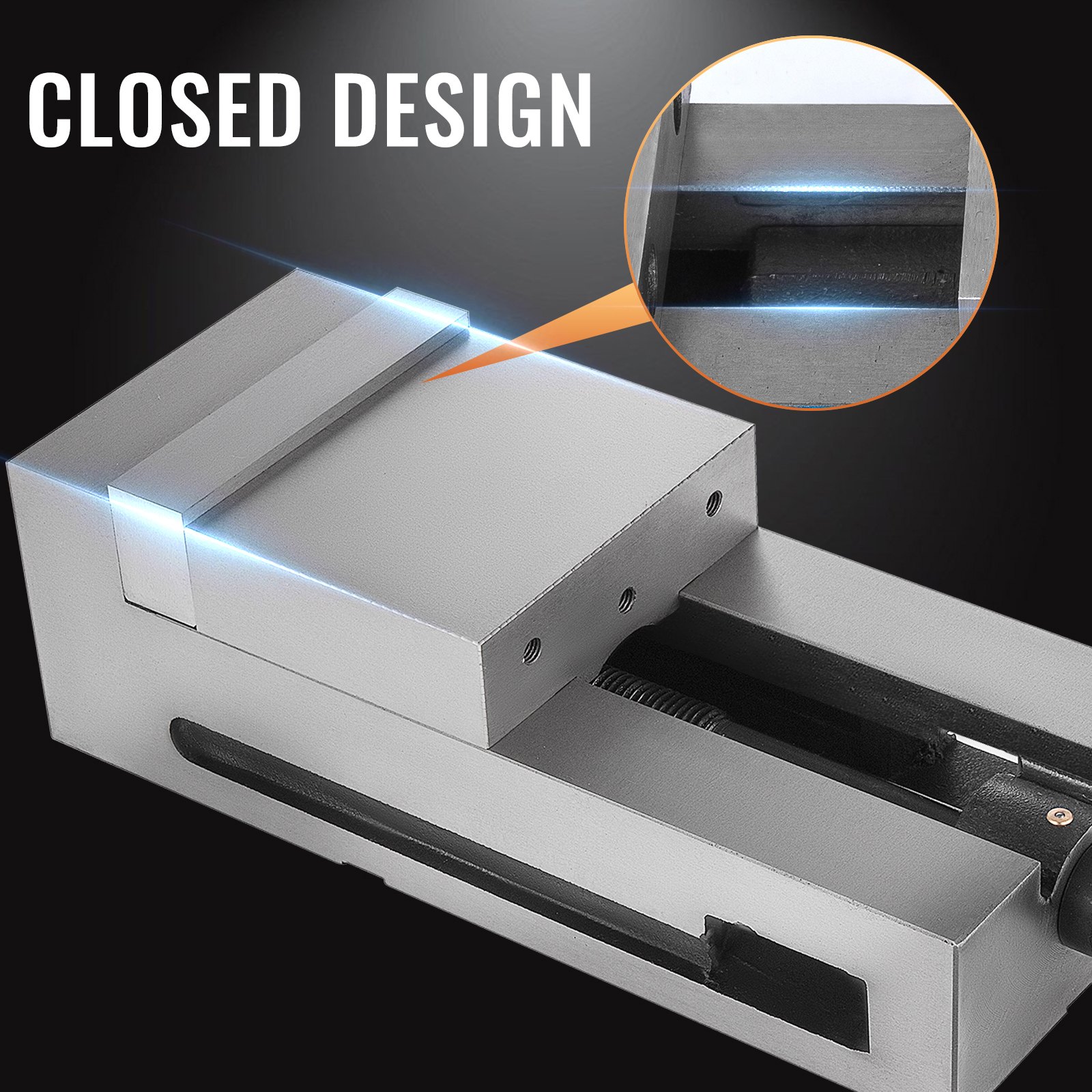 VEVOR Schroefklembankschroef, 45 mm bekhoogte, 150 mm bekbreedte, tafelbankschroef, max. klemkracht 29 KN, werkbankbankschroef, draaibare bankschroef van staal, accessoires voor CNC-machinegereedschappen