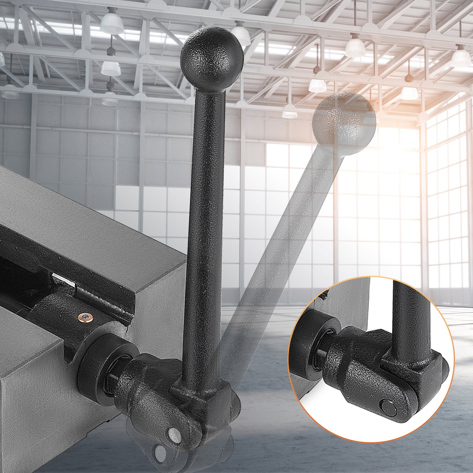 VEVOR Schroefklembankschroef, 45 mm bekhoogte, 150 mm bekbreedte, tafelbankschroef, max. klemkracht 29 KN, werkbankbankschroef, draaibare bankschroef van staal, accessoires voor CNC-machinegereedschappen