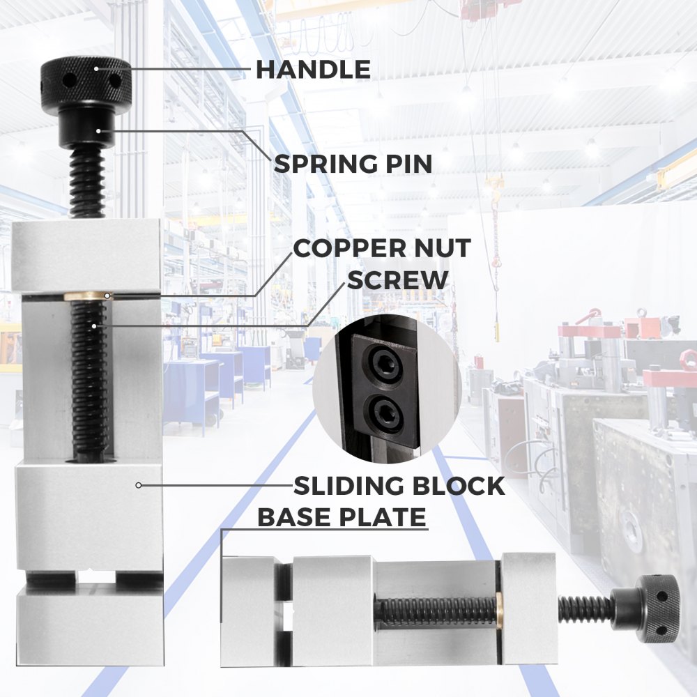 Vevor Bankschroef Boormachine Platte Tafelklem Boor Pers Bankschroef 65 Mm