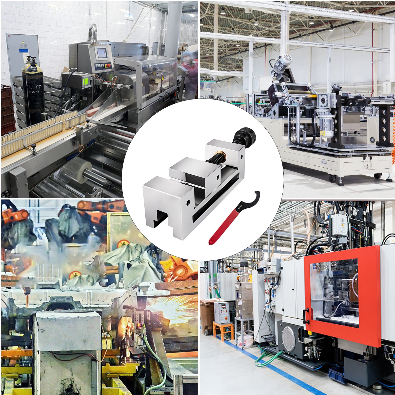 Vevor Bankschroef Boormachine Platte Tafelklem Boor Pers Bankschroef 65 Mm