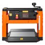 VEVOR Diktebank, Twee messen, 330 mm brede werktafel, Schaafmachine, 1800 W, Schaafmachine, 23.500 tpm, Dubbele rollen, Rollover-beveiliging, Eén snelheid Houtbewerking, Voor hard en zacht hout