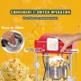 VEVOR Popcornmachine, 300W Popcornmachine, 2,5 oz Ketel Maakt 4 liter per batch, Tafelmodel Popcornmachine met PP-deur, Inclusief 2 scheppen en schaal, Bioscoopstijl, Rood