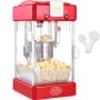 VEVOR Popcornmachine, 300W Popcornmachine, 2,5 oz Ketel Maakt 4 liter per batch, Tafelmodel Popcornmachine met PP-deur, Inclusief 2 scheppen en schaal, Bioscoopstijl, Rood