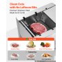 VEVOR Vleessnijmachine 550W 159kg/u Commerciële vleessnijmachine Roestvrij staal (3,5 mm dik), Elektrische voedselsnijmachine voor restaurants en supermarkten