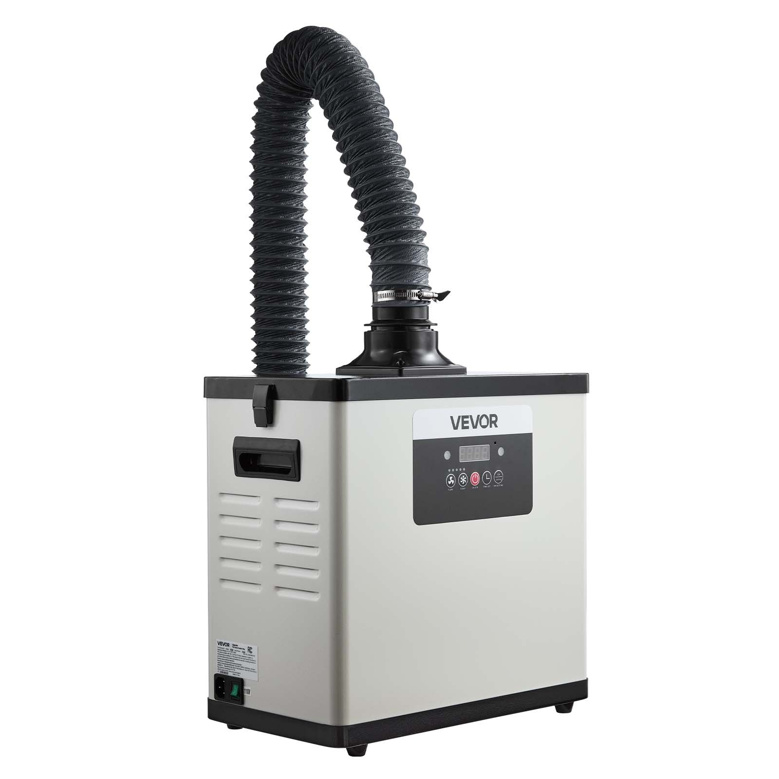 VEVOR Soldeerrookafzuiger, Lasrookafzuiger met 3-in-1 filter, Afzuigcapaciteit van 510 m³/u, 10 snelheidsniveaus, Borstelloze motor met afstandsbediening, Geschikt voor lasergraveren en 3D-printen