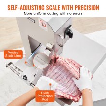 VEVOR Commercial Meat Bone Sawing Machine 2200W, 1000kg/h Bone Cutting Machine Frozen Meat Bone Cutting Machine, 0-180mm Adjustable Thickness Bone Saw 470 x 530mm Working Table