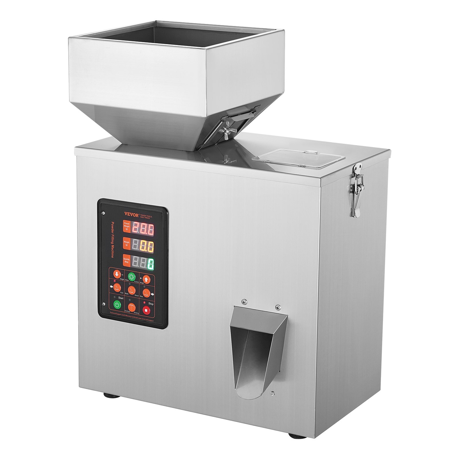 VEVOR Poedervulmachine, 1-200g Automatische Intelligente Deeltjesweegmachine, Flessenzakpoedervuller Deeltjesdispenser voor Theezaden, Granen, Poeder, Meel, Bonen, Glitter