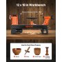 VEVOR houtdraaibank, 1 pk/750 W, variabele snelheid houtdraaibank van 0 tot 3800 tpm, 304 x 465 mm werkbank, draaibank, voor beginners en doe-het-zelvers