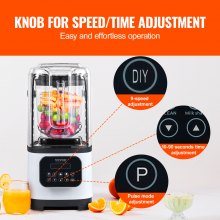 VEVOR Blender Commerciële Standmixer Smoothie Maker 2L Keukenapparatuur 2200W