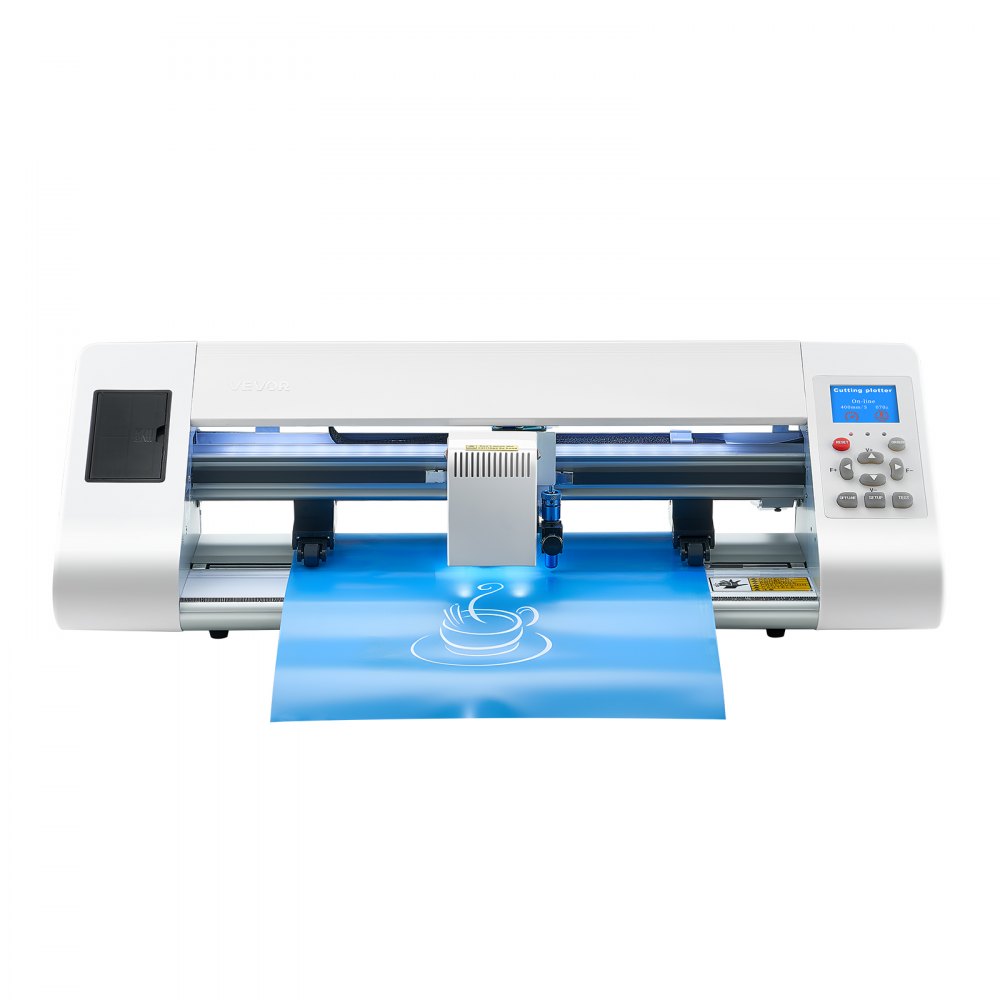 VEVOR Vinyl Cutter (snijformaat 33 cm) met automatische randdetectie en ontwerpsoftware en -materialen, compatibel met SVG/EPS/PLT, voor aangepaste knutselkaarten en stickers