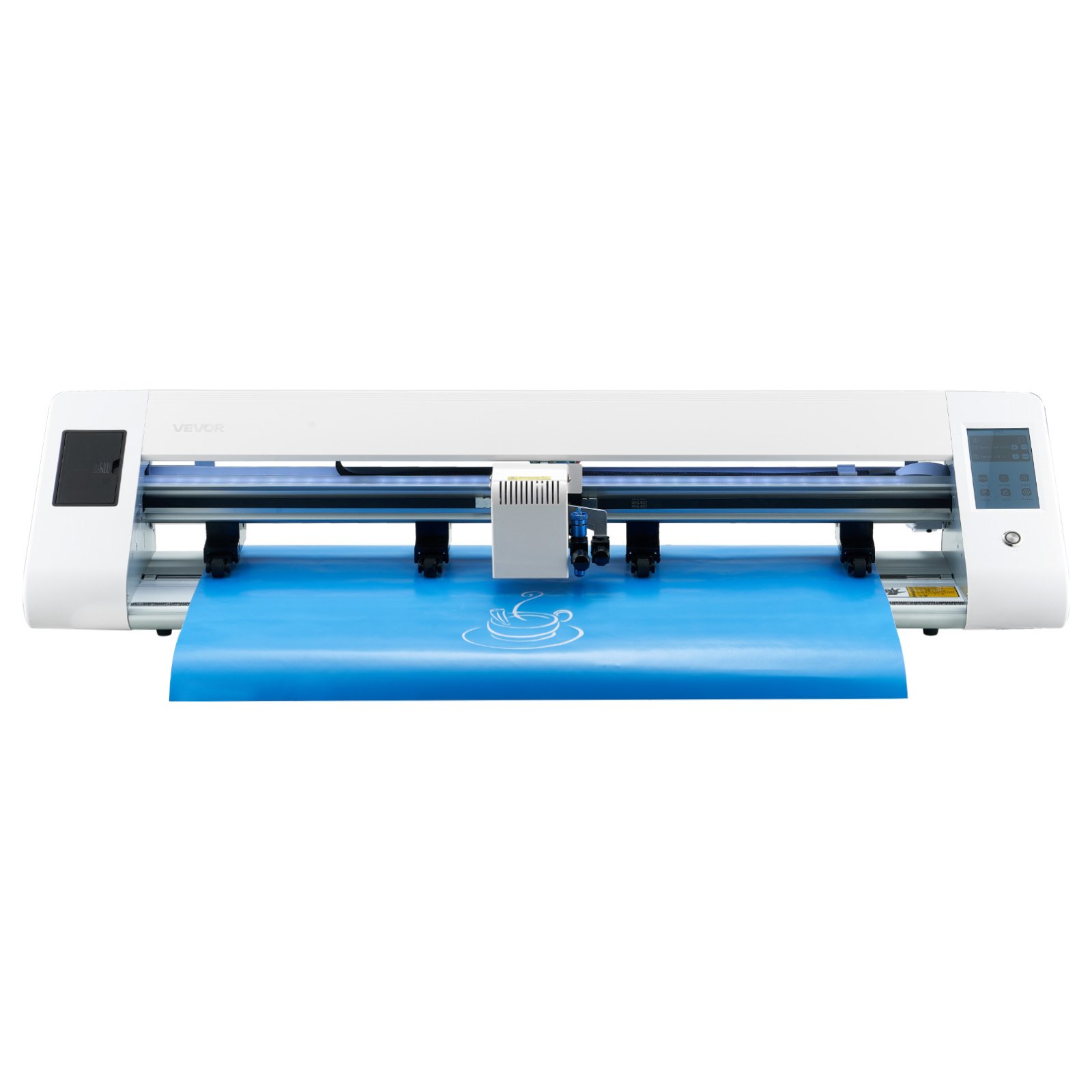 VEVOR Cutting Machine, Automatic Edge Detection Vinyl Cutter Machine with Two Types of Blades, Design Software and Materials, Compatible with Multiple File Formats, for Creating Customized DIY Crafts