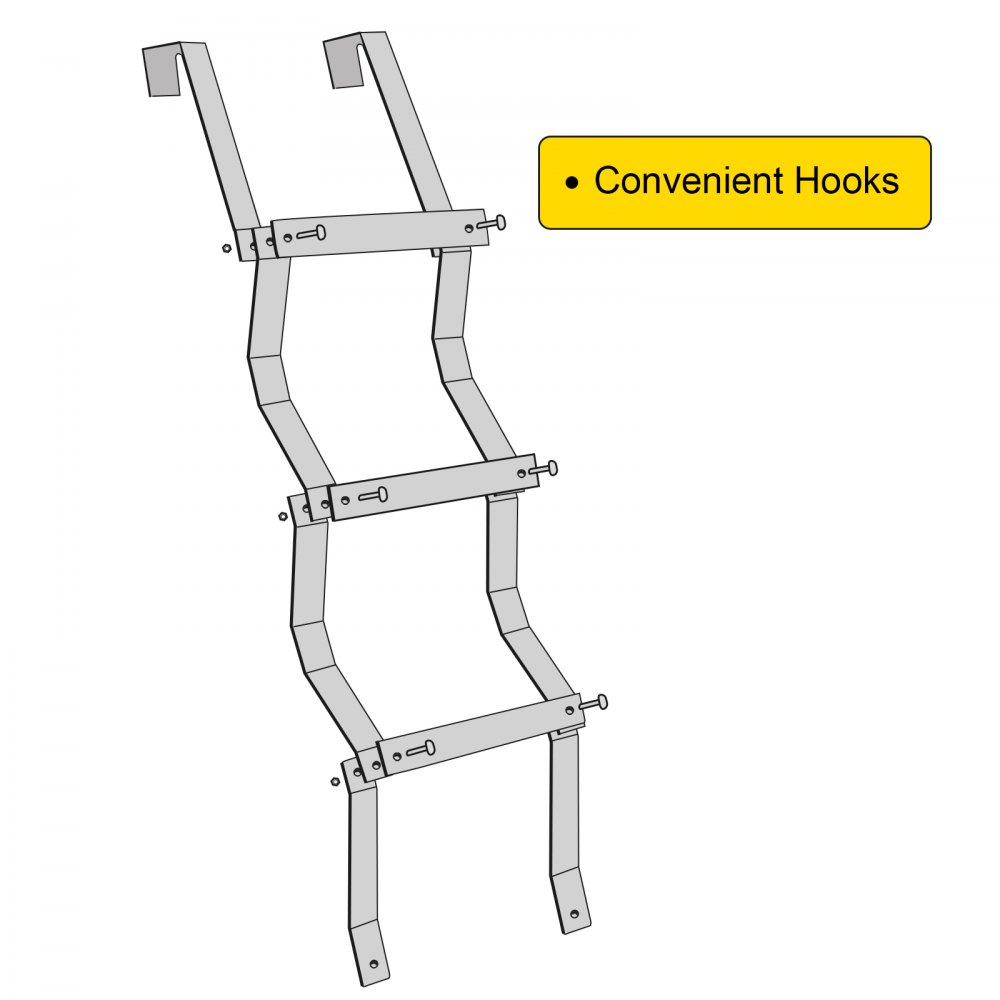 Vevor Brandtrappen Bootladder Trappen Met 3 Brede Treden Trampolineladder 181 Kg