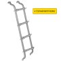 Vevor Brandtrappen Bootladder Ladder Staal 4 Stappen Reddingsladder 181 Kg