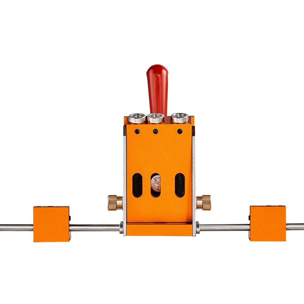 VEVOR Pocket Hole Jig Kit met sleutel en vierkante aandrijfbits, deuvelhulpboorgeleider voor het boren van pocketgaten en schuine gaten, boorhulp voor houtbewerking