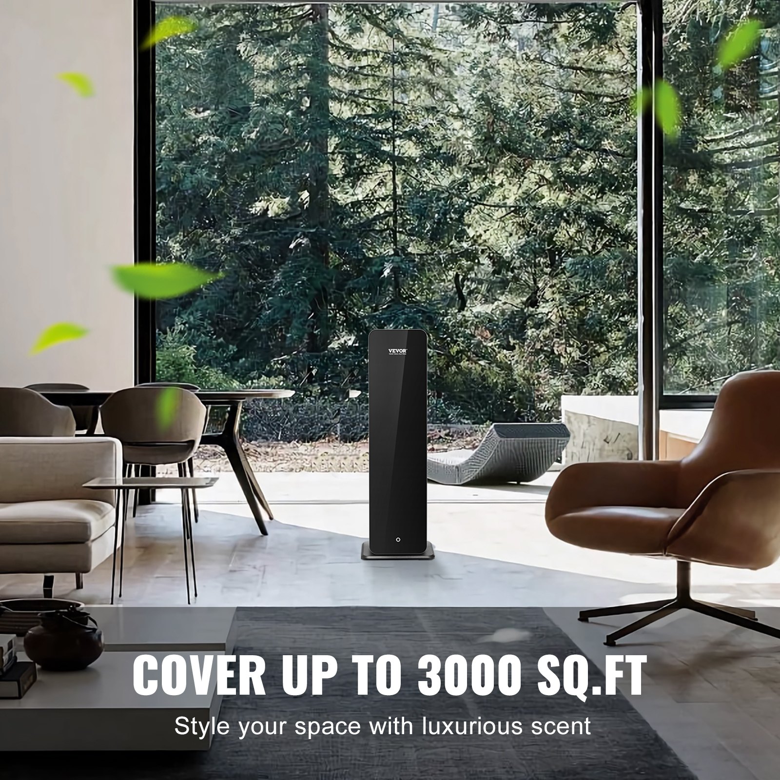 VEVOR Home Fragrance Air Machine, 950 ml Bluetooth Smart Cool Air Diffuser, 3000 vierkante voet waterloze etherische olie diffuser, staande aromatherapie-apparaat voor grote kamers, kantoren,