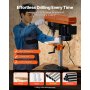 VEVOR 254 mm Benchtop Drill Press, 550W Induction Motor, Tabletop Drilling Machine with 550 / 950 / 1500 / 2000 / 2500 RPM Adjustable Speed, 0-45° Tilting Worktable, X-Ray Positioning, for Wood Metal