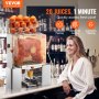VEVOR Commercial Orange Juicer Automatic 120W Juicer, Stainless Steel Orange Juicer for 20 Oranges per Minute, with Pull-Out Filter Box, PC Cover Citrus Juicer Juicer Electric