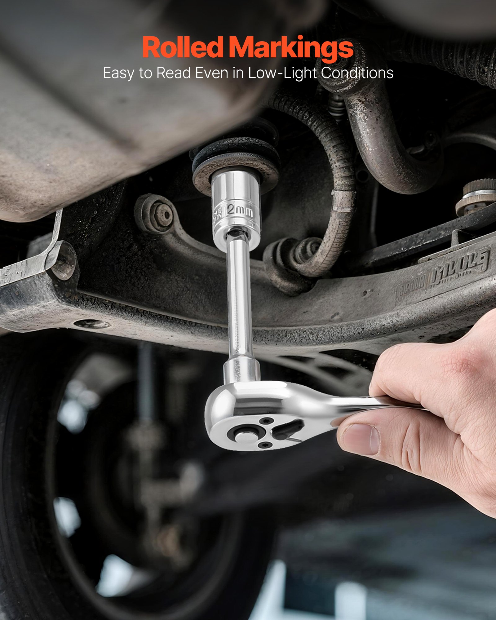 VEVOR 39-delige doppenset, 9,5 & 6,4 mm aandrijfdoppenset en ratelsleutelset, SAE en metrische maten, met ratelsleutelaccessoires en draagtas, CR-V-gelegeerd staal