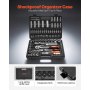 VEVOR Socket Set, 108 Pieces, 6.4 & 12.7 mm Drive Socket and Ratchet Set, Metric Size from 4 to 32 mm, Mechanic Tool Kit with Bits, Accessories, Storage Case, CR-V Alloy Steel, for Automotive Repair