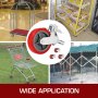 VEVOR Set van 4 Steiger Zwenkwielen 5 x 2 Rood 1100LBS Wielremslot
