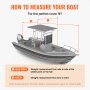 measure your boat's beam width and length for a perfect VEVOR t top boat cover fit.