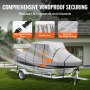VEVOR T-Top boothoes, 7310-7920 mm waterdichte trailerbare T-Top boothoes, 600D marinekwaliteit PU Oxford, met winddichte gespriemen, voor middenconsoleboten met T-Top dak