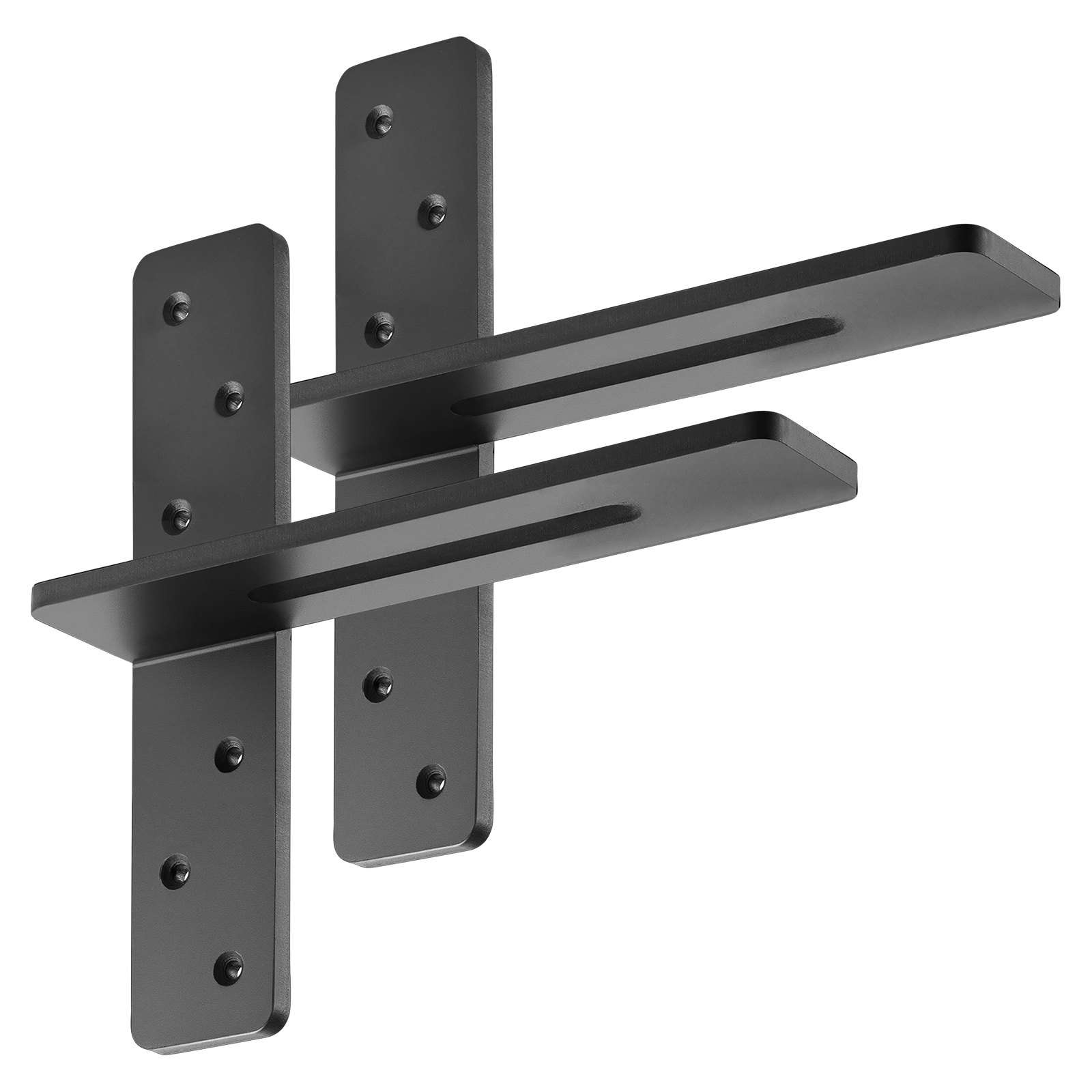 VEVOR Plankdragers, 2-pack, plankdragers, draagvermogen 90 kg, 304,8 x 73,5 x 304,8 mm, robuuste stalen plankdragers voor planken, zwevende beugelbevestigingen voor aanrechtbladen met schroeven