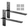 VEVOR Plankdragers, 2-pack, draagvermogen 90 kg, robuuste plankdragers 406,4 x 73,5 x 304,8 mm, stalen plankdragers voor planken, zwevende beugelbevestigingen voor aanrechtbladen met schroeven