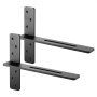 VEVOR Plankdragers, 2-pack, draagvermogen 90 kg, robuuste plankdragers 406,4 x 73,5 x 304,8 mm, stalen plankdragers voor planken, zwevende beugelbevestigingen voor aanrechtbladen met schroeven