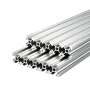 VEVOR 2020 Aluminiumprofielen 10 stuks, 122 cm, Geanodiseerde T-sleuf aluminiumprofielen volgens EU-norm, Zeer sterk geëxtrudeerd profiel, Aluminium rail voor 3D-geprinte onderdelen, CNC-werkbanken en -assemblage, Zilver
