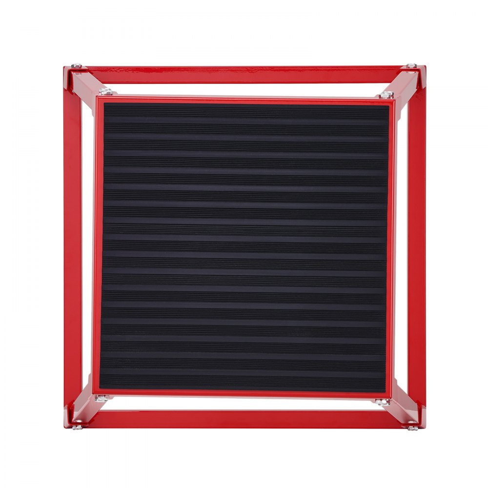 VEVOR Plyometric Jump Box, 18 Inch Plyo Box, Steel Plyometric Platform and Jumping Agility Box, Anti-Slip Fitness Exercise Step Up Box for Home Gym Training, Conditioning Strength Training, Red