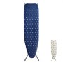 VEVOR Ironing Board with Bottom Storage Tray, Thickened 4 Layers Iron Board with Heat Resistant Cover and 100% Cotton Cover, 10 Adjustable Heights Ironing Board for Home Laundry Room Use (Size 55x15)