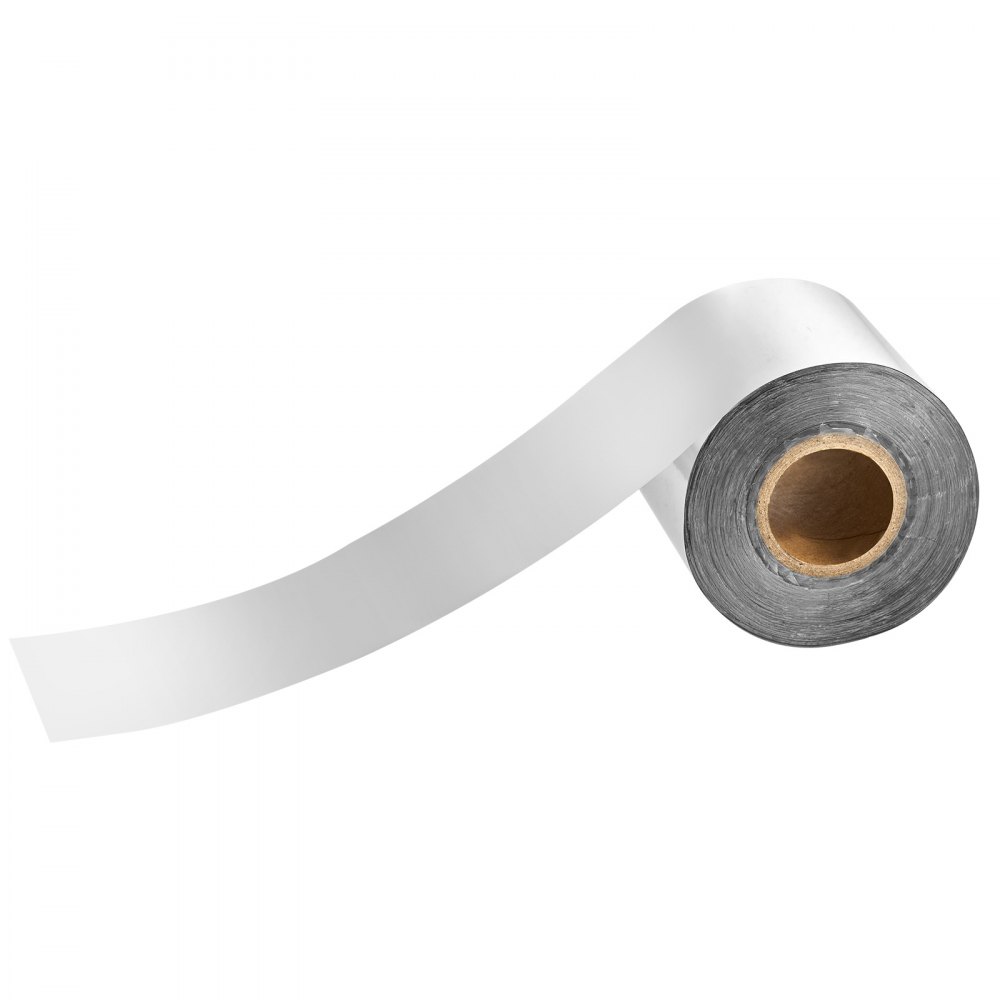 VEVOR Hot Stamping Foil 6 cm x 120 m Extra lange zilverkleurige hot stamping folierol, compatibel met de VEVOR stans- en reliëfmachine voor verhit leer, rijke kleuren, fijne textuur, voor papier, hout en plastic